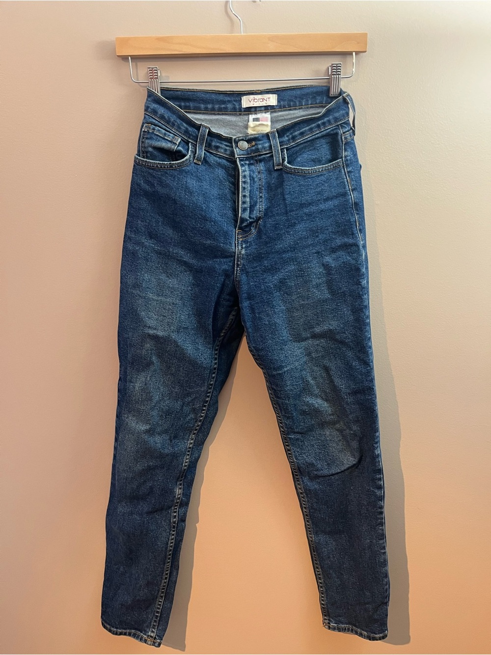 Vibrant Dark Blue High-Rise Women's Jeans